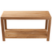 Bali Natural Teak Shower and Bath Spa Bench with Shelf - 35" - Sweatfully