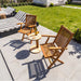 Cabo Natural Teak C Shaped Side Table - Sweatfully