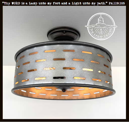 Farmhouse Ceiling Lights Galvanized Fixture - Sweatfully