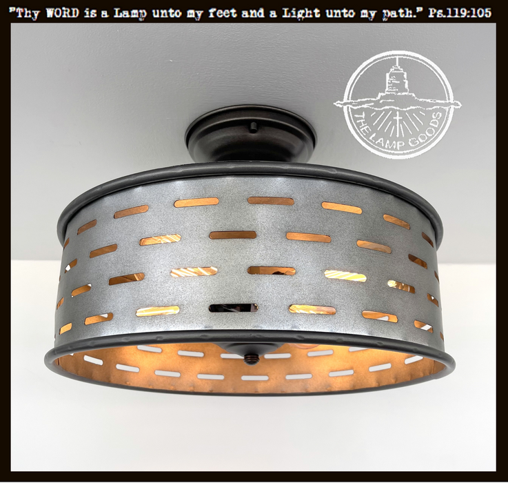 Farmhouse Ceiling Lights Galvanized Fixture - Sweatfully