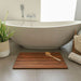 Belize Teak String Mat with Rubber Footing 31.4" x 19.6" - Sweatfully