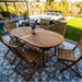 Naples Natural Teak Outdoor Patio Folding Chair - Sweatfully