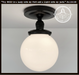 Globe CEILING LIGHT of Schoolhouse Details - Sweatfully