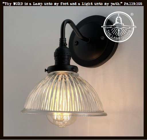 Glass Wall Sconce Light Fixture Factory Holophane Shade - Sweatfully