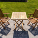 Telluride 2 Person Teak Folding Patio/Balcony Table - 28" - Sweatfully