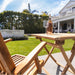Telluride 2 Person Teak Folding Patio/Balcony Table - 28" - Sweatfully