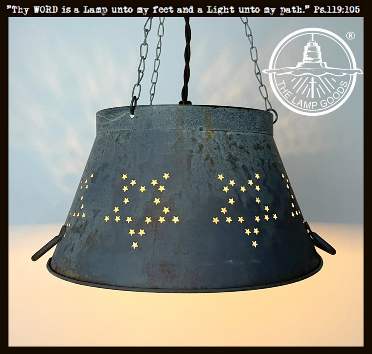 Weathered Galvanized Chandelier Light Fixture - Sweatfully