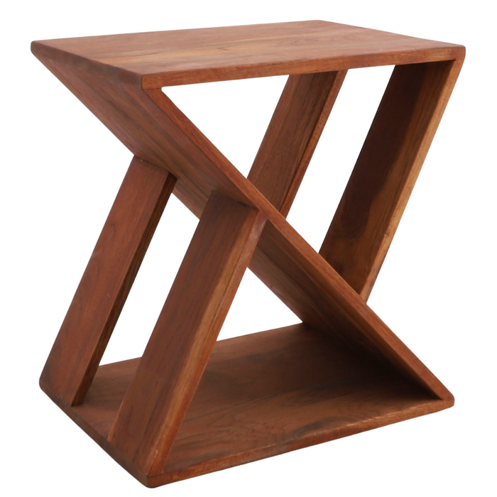 Danish Teak Slatted Stool - Sweatfully