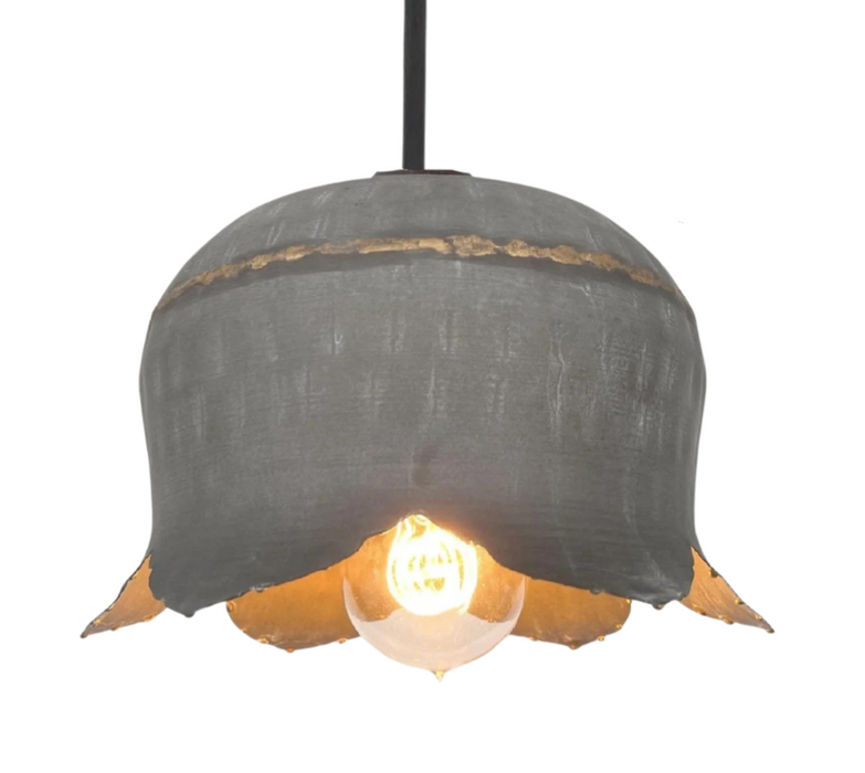 Lotus Galvanized Ceiling Light - Sweatfully