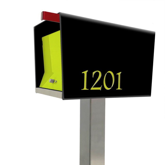 The Original UptownBox in JET BLACK - Modern Mailbox - Sweatfully