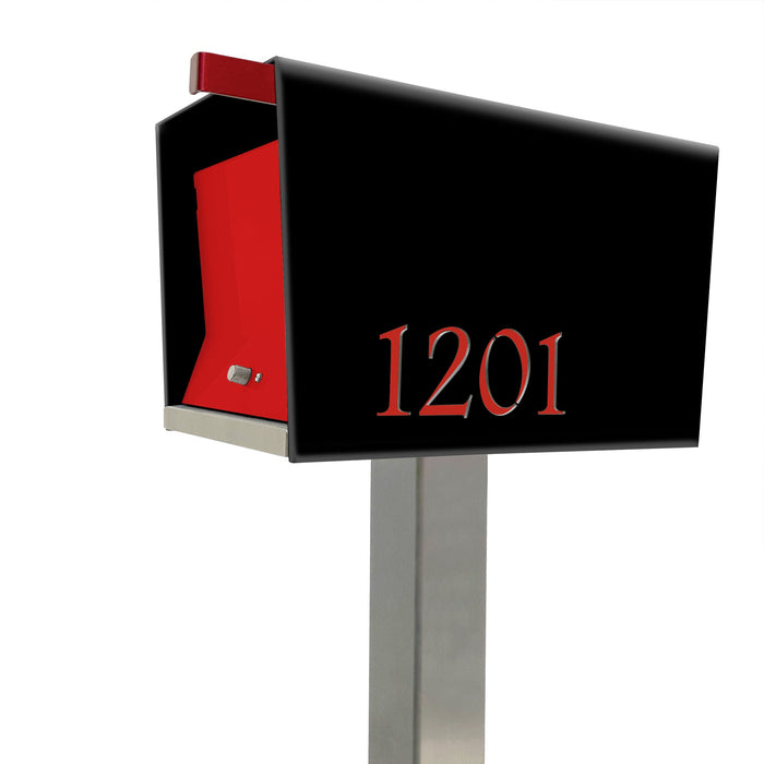 The Original UptownBox in JET BLACK - Modern Mailbox - Sweatfully