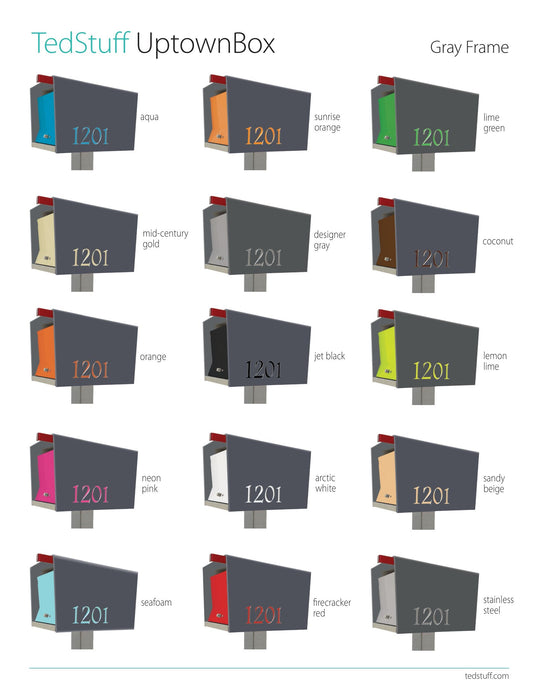The Original Retrobox in DESIGNER GREY - Modern Mailbox - Sweatfully