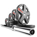 XMARK Texas Star Olympic Weight Plates and Olympic Barbell Sets CROWBAR-3389-BAL-155 - Sweatfully