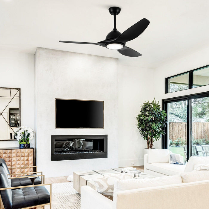52" Vaczon 3 Blades Ceiling Fan with LED Light and Remote Control - Sweatfully