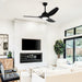 52" Vaczon 3 Blades Ceiling Fan with LED Light and Remote Control - Sweatfully