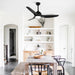 52" Vaczon 3 Blades Ceiling Fan with LED Light and Remote Control - Sweatfully