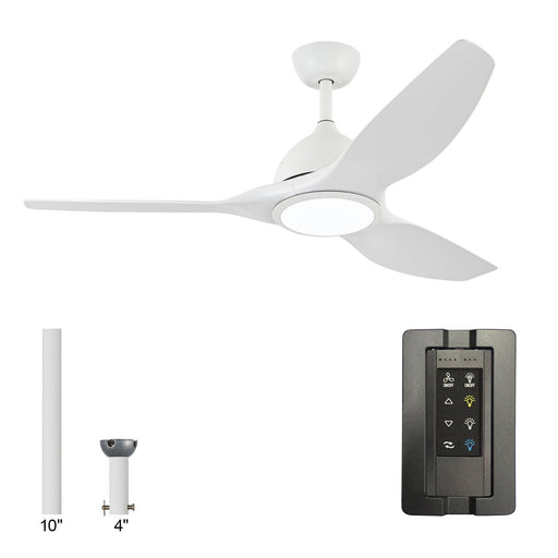 52" Vaczon 3 Blades Ceiling Fan with LED Light and Remote Control - Sweatfully