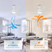 52" Vaczon 3 Blades Ceiling Fan with LED Light and Remote Control - Sweatfully