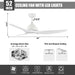 52" Vaczon 3 Blades Ceiling Fan with LED Light and Remote Control - Sweatfully