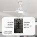 52" Vaczon 3 Blades Ceiling Fan with LED Light and Remote Control - Sweatfully
