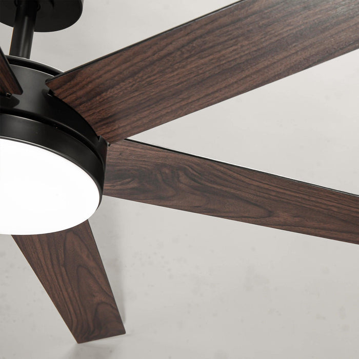 60" Volga DC Motor 6 Blades Modern Downrod Mount Ceiling Fan with Remote Control - Sweatfully