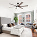 60" Volga DC Motor 6 Blades Modern Downrod Mount Ceiling Fan with Remote Control - Sweatfully