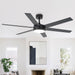 60" Volga DC Motor 6 Blades Modern Downrod Mount Ceiling Fan with Remote Control - Sweatfully