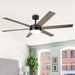 60" Volga DC Motor 6 Blades Modern Downrod Mount Ceiling Fan with Remote Control - Sweatfully
