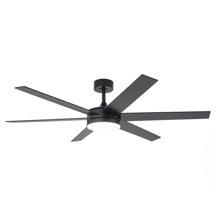 60" Volga DC Motor 6 Blades Modern Downrod Mount Ceiling Fan with Remote Control - Sweatfully