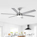 60" Volga DC Motor 6 Blades Modern Downrod Mount Ceiling Fan with Remote Control - Sweatfully