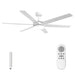 60" Volga DC Motor 6 Blades Modern Downrod Mount Ceiling Fan with Remote Control - Sweatfully
