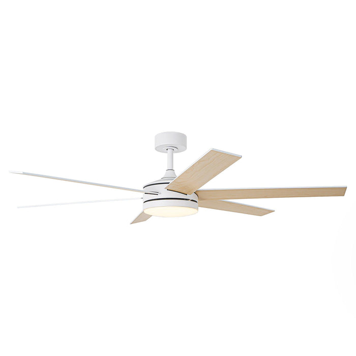 60" Volga DC Motor 6 Blades Modern Downrod Mount Ceiling Fan with Remote Control - Sweatfully