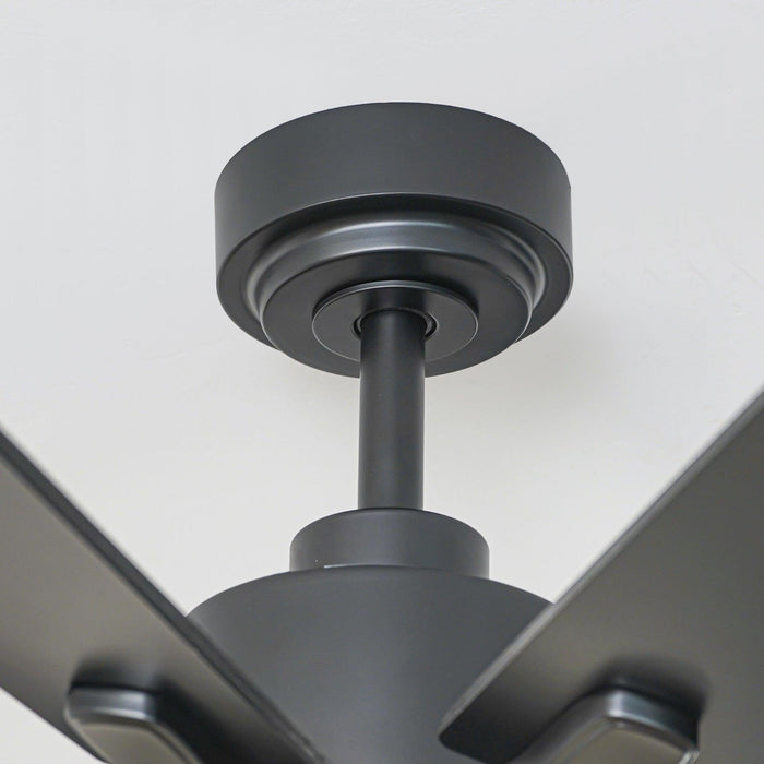 72 Inch Elbe Modern Downrod Mount Ceiling Fan with Light and Remote Control - Sweatfully
