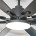 72 Inch Elbe Modern Downrod Mount Ceiling Fan with Light and Remote Control - Sweatfully