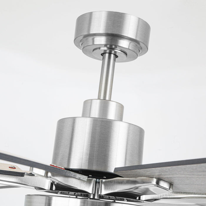 72 Inch Elbe Modern Downrod Mount Ceiling Fan with Light and Remote Control - Sweatfully