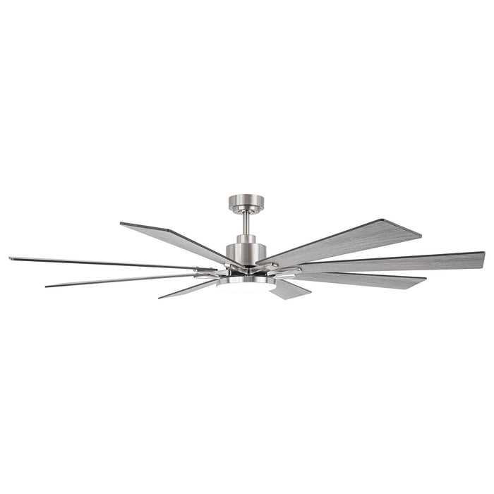 72 Inch Elbe Modern Downrod Mount Ceiling Fan with Light and Remote Control - Sweatfully