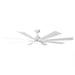 72 Inch Elbe Modern Downrod Mount Ceiling Fan with Light and Remote Control - Sweatfully
