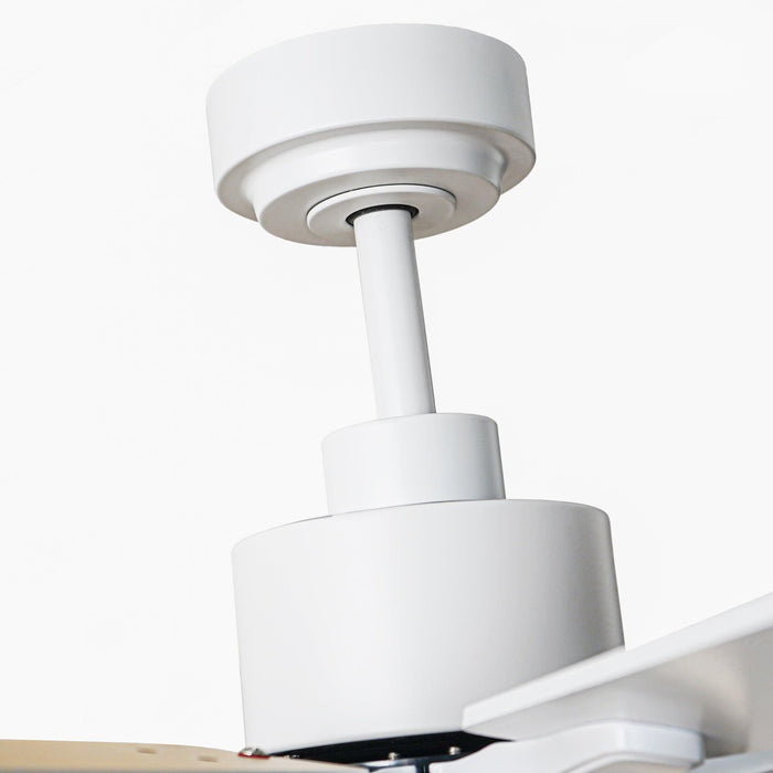 72 Inch Elbe Modern Downrod Mount Ceiling Fan with Light and Remote Control - Sweatfully