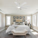 72 Inch Elbe Modern Downrod Mount Ceiling Fan with Light and Remote Control - Sweatfully