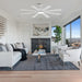 72 Inch Elbe Modern Downrod Mount Ceiling Fan with Light and Remote Control - Sweatfully