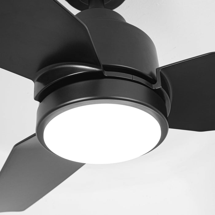 Vaczon 42 Inch DC Motor Modern Downrod Ceiling Fan with LED Light and Remote Control - Sweatfully