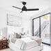 Vaczon 42 Inch DC Motor Modern Downrod Ceiling Fan with LED Light and Remote Control - Sweatfully