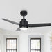 Vaczon 42 Inch DC Motor Modern Downrod Ceiling Fan with LED Light and Remote Control - Sweatfully
