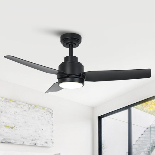 Vaczon 42 Inch DC Motor Modern Downrod Ceiling Fan with LED Light and Remote Control - Sweatfully