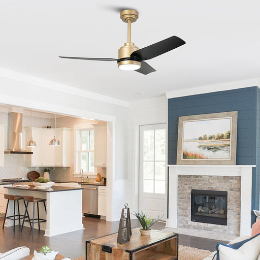 Vaczon 42 Inch 3-Blades Modern Ceiling Fan with Remote Control and LED Light - Sweatfully