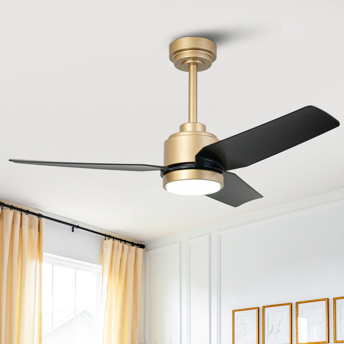 Vaczon 42 Inch 3-Blades Modern Ceiling Fan with Remote Control and LED Light - Sweatfully