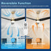 Vaczon 42 Inch 3-Blades Modern Ceiling Fan with Remote Control and LED Light - Sweatfully
