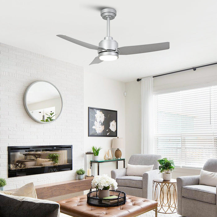 Vaczon 42 Inch 3-Blades Modern Ceiling Fan with Remote Control and LED Light - Sweatfully