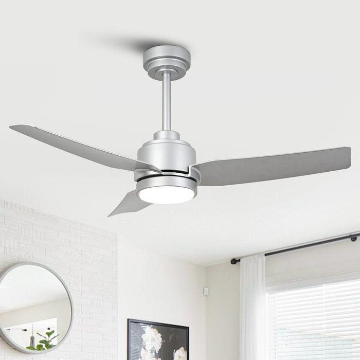 Vaczon 42 Inch 3-Blades Modern Ceiling Fan with Remote Control and LED Light - Sweatfully