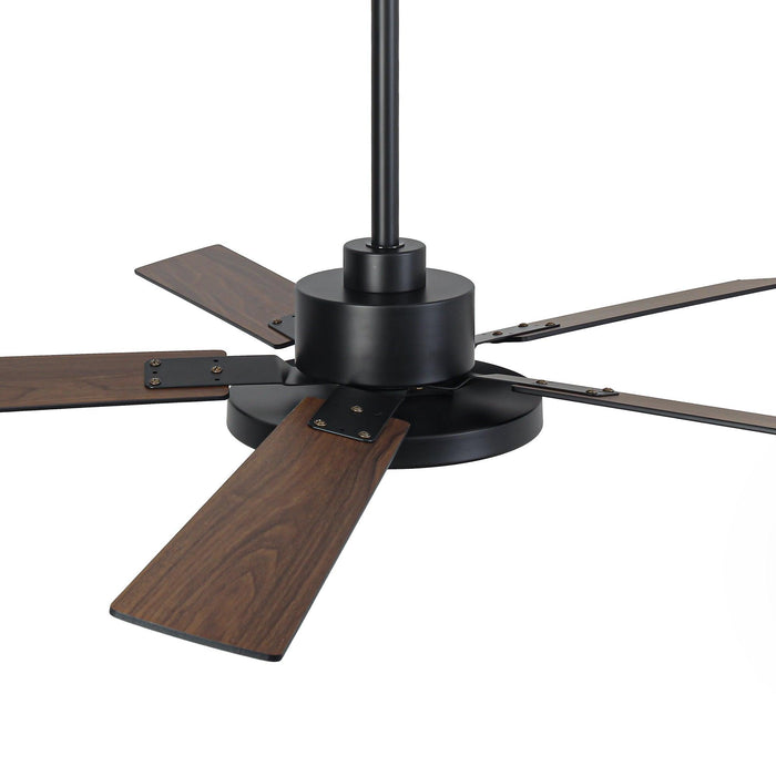 Vaczon 52 Inch 5 Blades DC Motor Modern Downrod Ceiling Fan with LED Light and Remote Control - Sweatfully